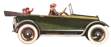 Antique Images: Free Vintage Cars Illustrations Roadster Overland Driving Downloads