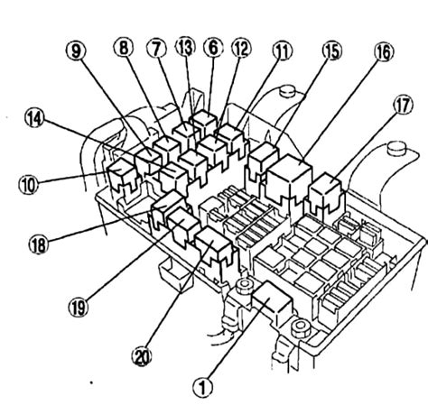 Fuse box diagram Mazda 6 gg (Atenza) relay with location and assignment