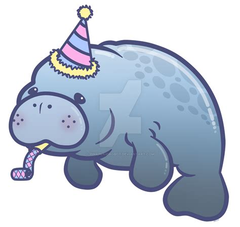 Party Manatee_ Charm Design by pinkplaidrobot on DeviantArt