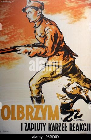 Poster showing a soldier of communist Armia Ludowa resistance and soldier of Armia Krajowa. By ...