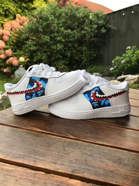 Bape kids AF1 custom | Etsy