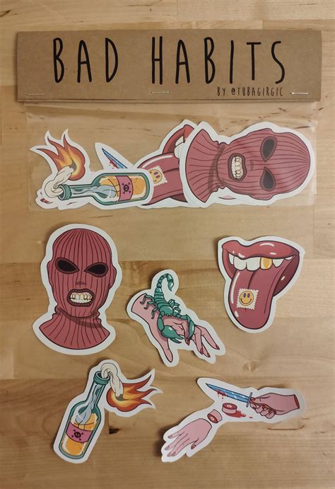 "Bad Habits" Sticker Pack 1 :: Behance