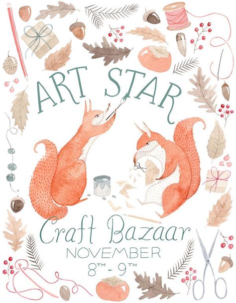 Art-Star-Bazaar-Poster | Bazaar crafts, Graphic illustration, Illustration