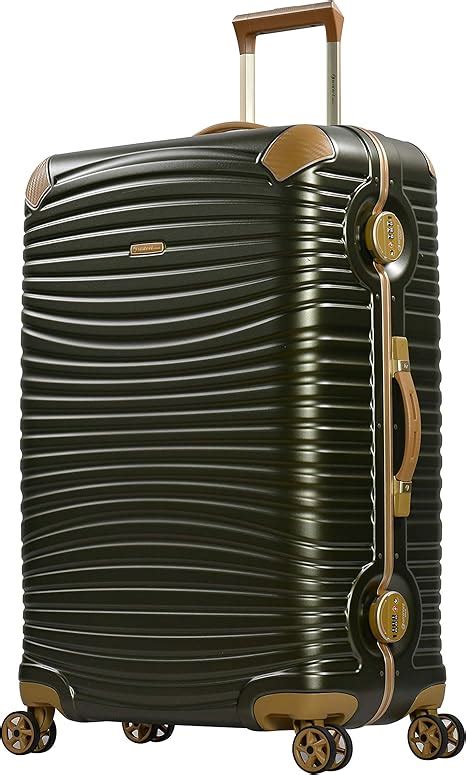 Eminent Luggage Makrolon Polycarbonate Gold Jetstream Aluminum Frame Zipper Less Suitcase Extra ...