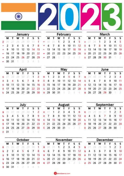 Famous 2023 Calendar Holidays India Pics – Calendar With Holidays Printable 2023