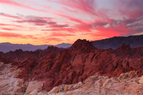 Sunrise over Silica Dome-Fire Canyon | Valley of Fire State Park, Nevada. | Photos by Ron Niebrugge