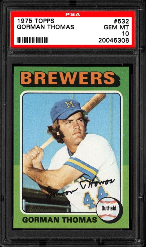 1975 Topps Gorman Thomas | PSA CardFacts®