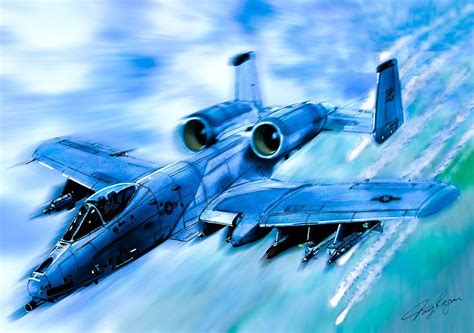 A-10 Warthog Drawing by Original Art by Tony Regan - Fine Art America