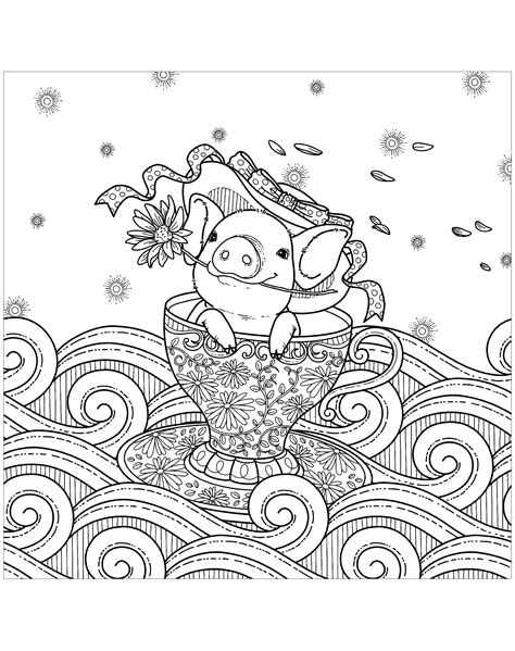 Printable Pig Coloring