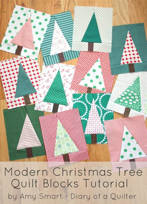 Christmas Tree Quilt Block Pattern Tutorial - Diary of a Quilter - a ...