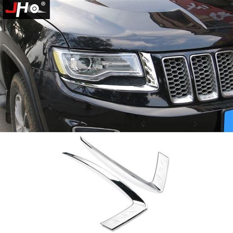 ABS Chrome Front Headlight Eyelid Decor Cover Trim For Jeep Grand Cherokee 14-17 | Jeep grand ...