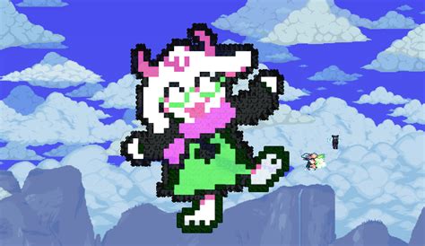 Ralsei pixel art in my Terraria world : r/ralsei