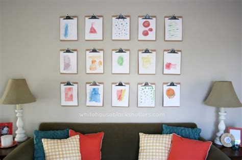 How to Make a Clipboard Wall - white house black shutters
