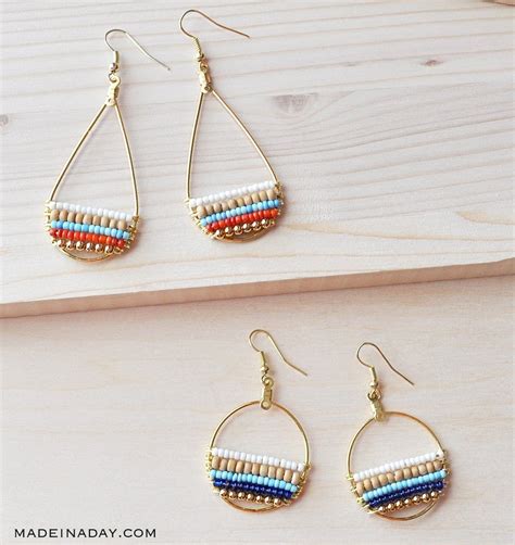 How To Make Beachy Boho Beaded Hoop Earrings