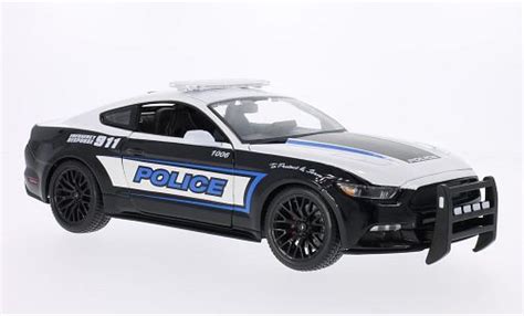 Miniature Ford Mustang 1/18 Maisto GT Police 2015 - Voiture-miniature.com