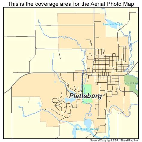 Aerial Photography Map of Plattsburg, MO Missouri