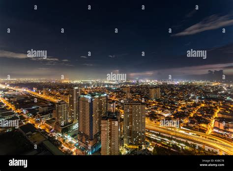 Metro Manila Skyline at Sunset , Philippines Stock Photo - Alamy