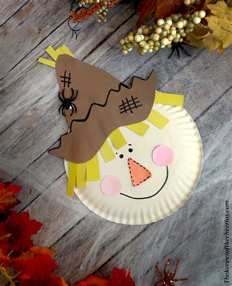 Paper Plate Scarecrow - The Keeper of the Cheerios Fall Arts And Crafts, Thanksgiving Crafts For ...