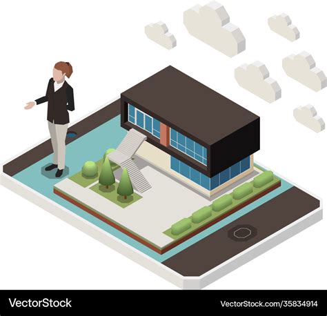 Real estate agent concept Royalty Free Vector Image