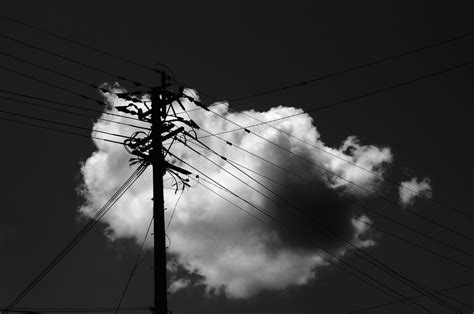 Free Images : wing, black and white, sky, perspective, line, mast, street light, cable car ...