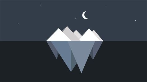 1920x1080 Resolution Iceberg Minimalist 1080P Laptop Full HD Wallpaper - Wallpapers Den