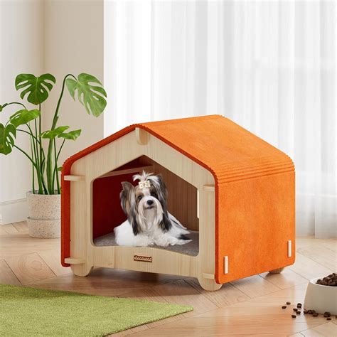 Amazon.com : GEOOROOD Indoor Wooden Dog House，Modern Dog House，Puppy ...