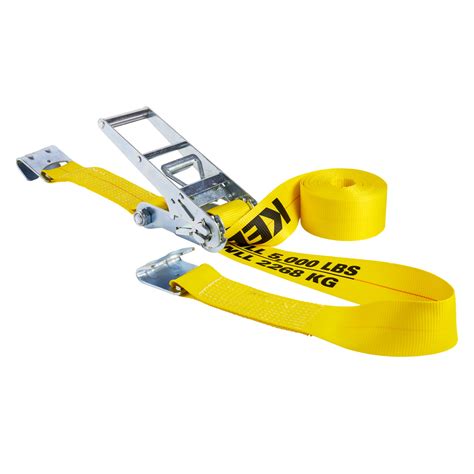 3" x 27' Heavy-Duty Ratchet Strap Tie-Down with Flat Hooks — Keeper ...