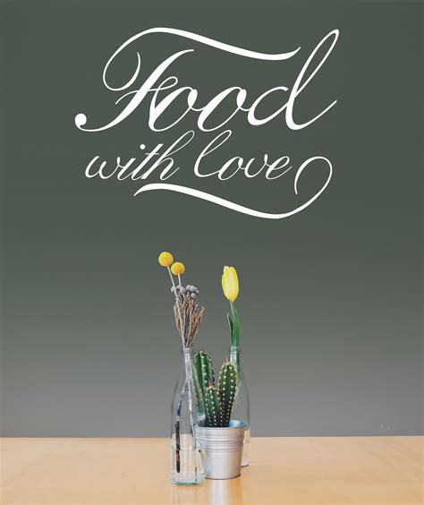 Food With Love | Quote | Text Art - Wall Art Company