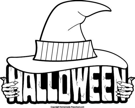 black and white images of halloween - Clip Art Library