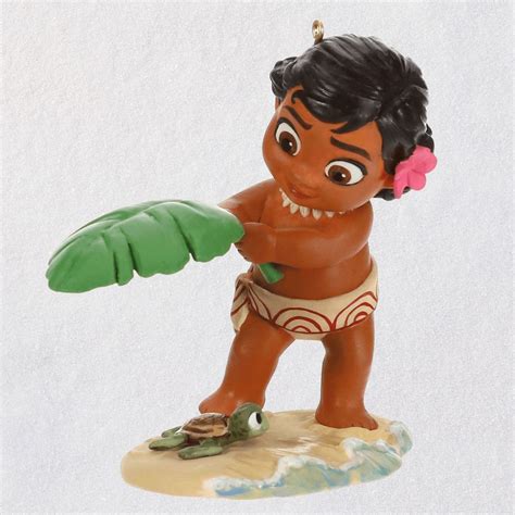 Disney Saving a Sea Turtle Moana Hallmark Christmas Ornament - Hooked ...