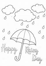 Rain Coloring Pages sketch template