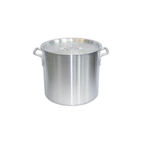 20 Quarts Aluminum Stockpot with Lid - Kitchen Pro