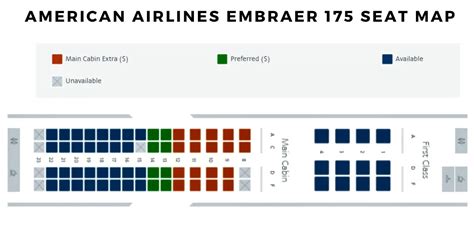 Embraer 175 Seat Map With Airline Configuration [2024]