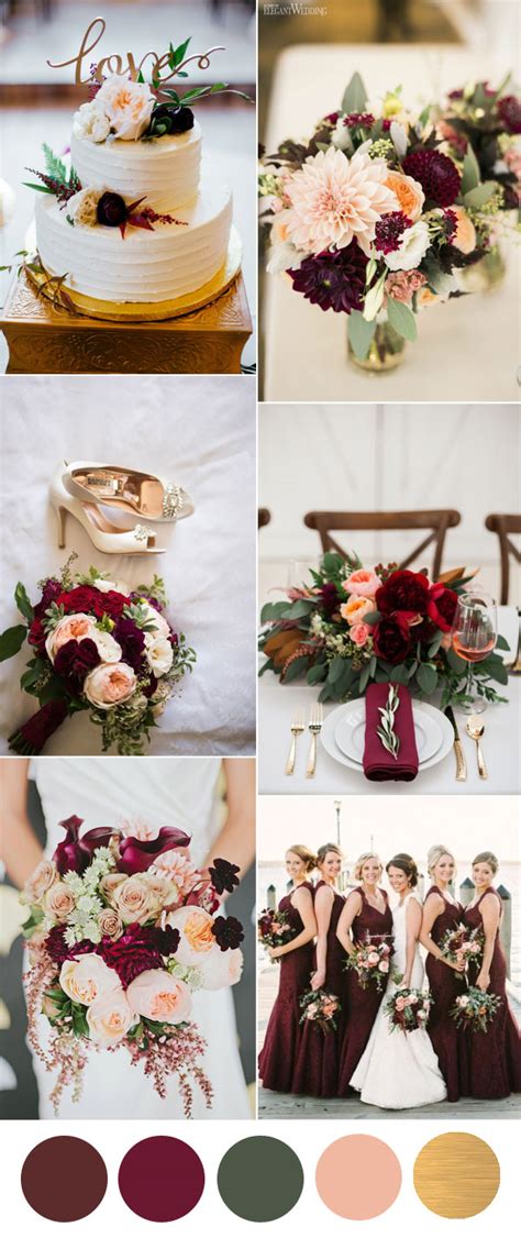 Six Beautiful Burgundy Wedding Colors In Shades of Gold – Stylish Wedd Blog