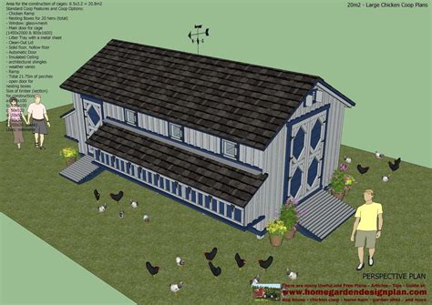 home garden plans: L310 - Large chicken coop plans - Chicken coop design - How to build… | Large ...