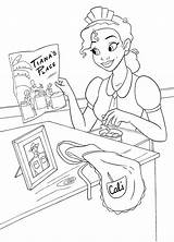 Coloring Pages  Disney Princess Tiana sketch template