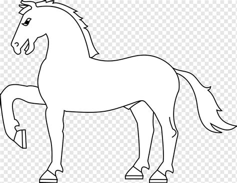 Drawing Line art Horse CC0-lisenssi, horse, horse, white, animals png | PNGWing