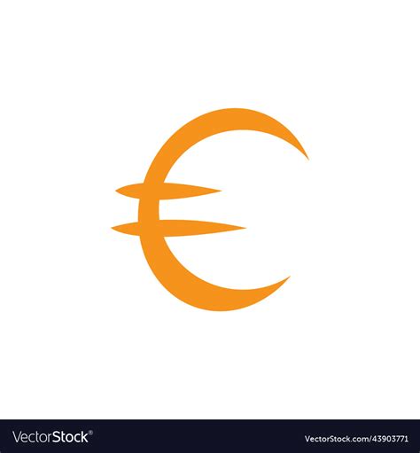 Euro currency symbol design Royalty Free Vector Image