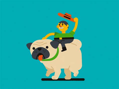 Riding pug 🐶 by Alberto Pozo on Dribbble