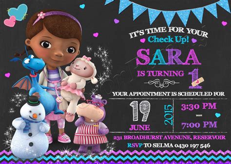 Doc Mcstuffins Invitation Doc Mcstuffins Birthday Invitation - Etsy