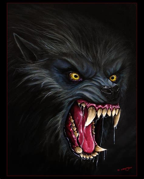 ' Bad Moon Rising ' Oil on Canvas 50cm x 70cm | American werewolf in london, Horror art ...
