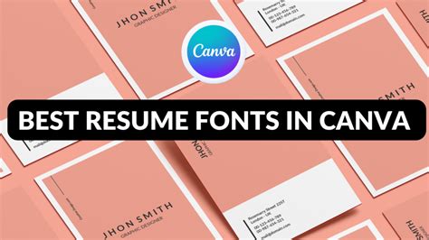 Best Resume Fonts in Canva - Canva Templates