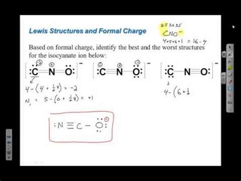 Using formal charge to determine the best Lewis structure - YouTube