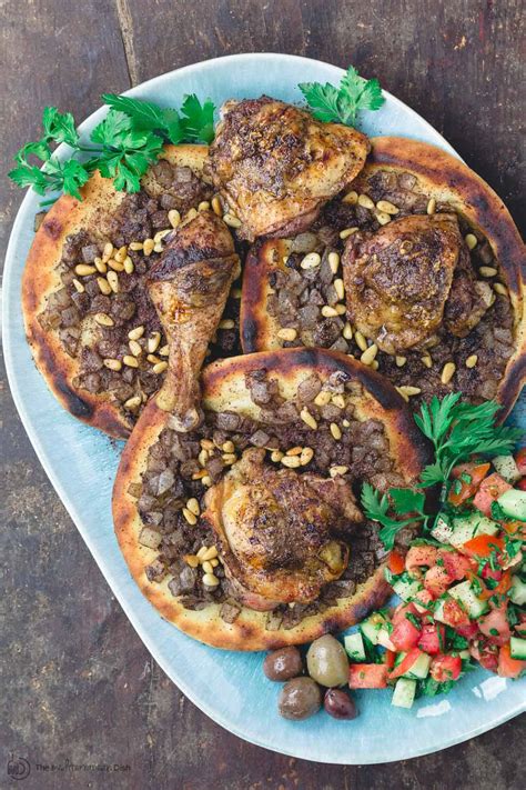 Musakhan: Sumac Chicken and Caramelized Onion Flatbreads | The Mediterranean Dish