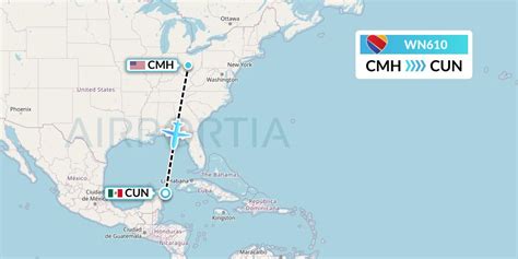 WN610 Flight Status Southwest Airlines: Columbus to Cancun (SWA610)