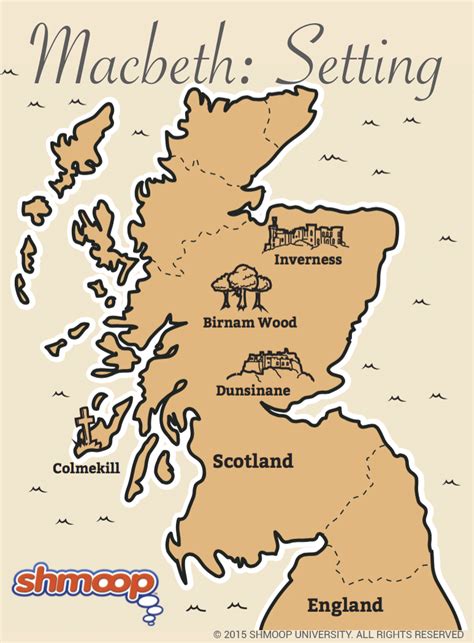 Map of Scotland in Macbeth - Chart