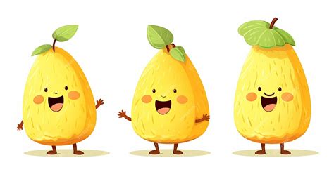 Premium AI Image | jackfruit character cute funny jackfruit in cartoon