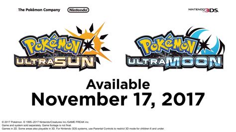 Pokemon Ultra Sun and Pokemon Ultra Moon announced for 3DS - Nintendo ...