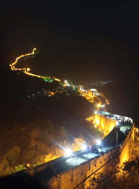 Great Wall Of China At Night Fantastic View ~ Luxury Places