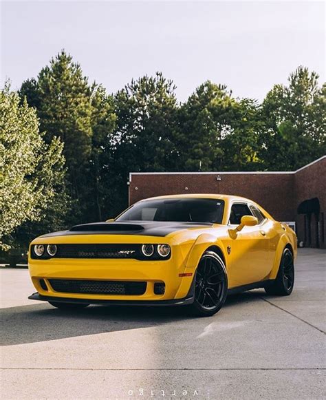 Yellow jacket 🐝 🔥 Via @team .mopar 📸 @clayton .zeches ________________… | Dodge challenger ...